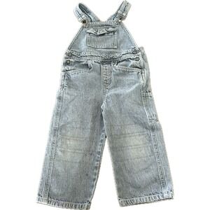 Janie & Jack Blue‎ Denim 3T Overalls With Adjustable Straps Pocket READ